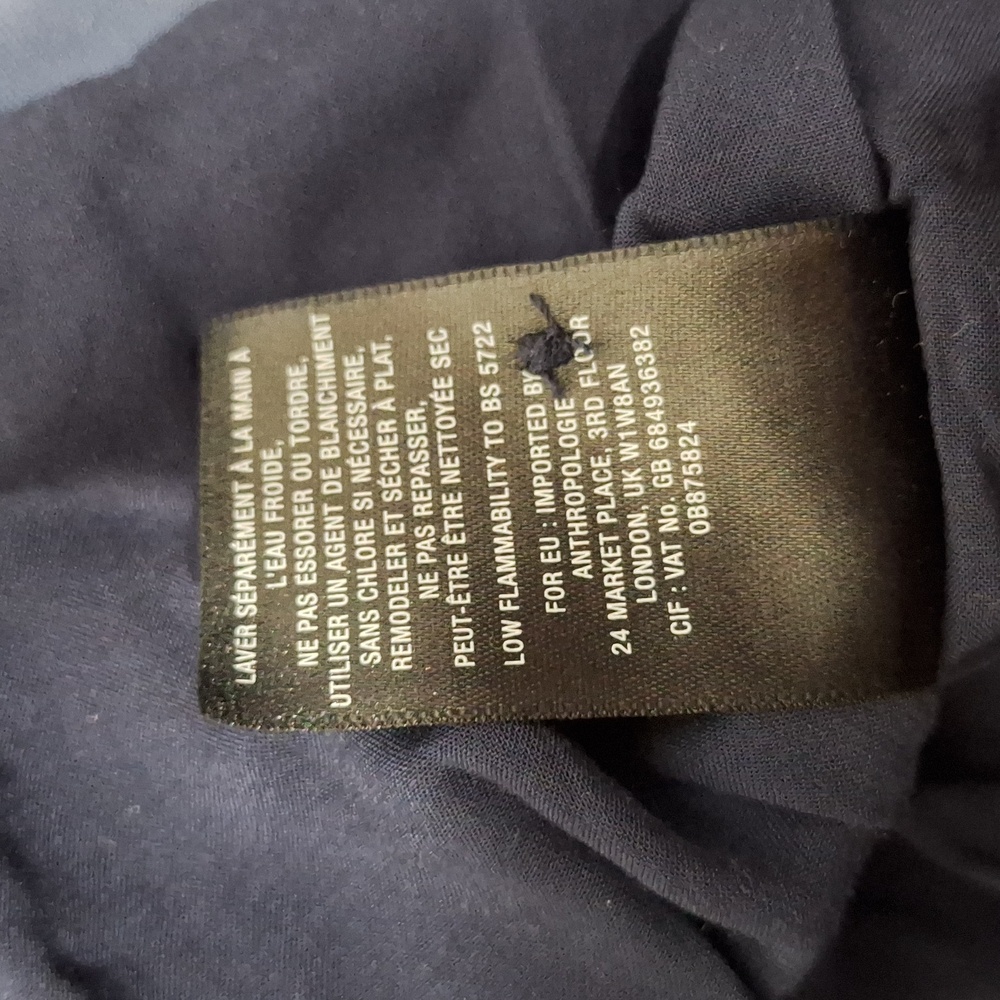 ANTHROPOLOGIE MAEVE Blue Velvet Wrap Dress with Pockets - Picture 12 of 13